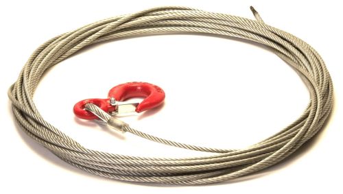 Trailer Winch Cable with Snap Hook: 6mm x 15M