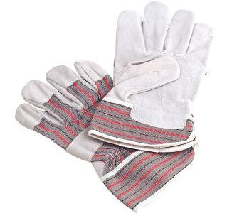Canadian Style Rigger Leather Gloves - Grey