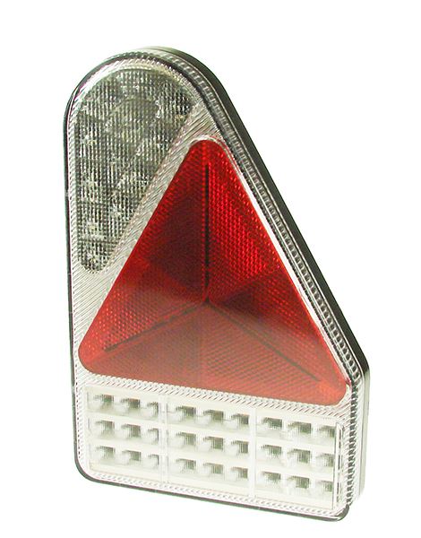Trailer Light LED - RHS Triangular Slimline Chrome Combinati