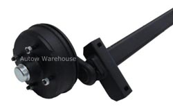 Rubber Suspension Trailer Axle - Braked 750 kg 160 x 35 brakes