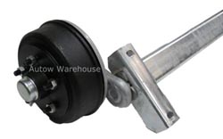 Rubber Suspension Trailer Axle - Braked 1800 kg 250 x 40 Brakes